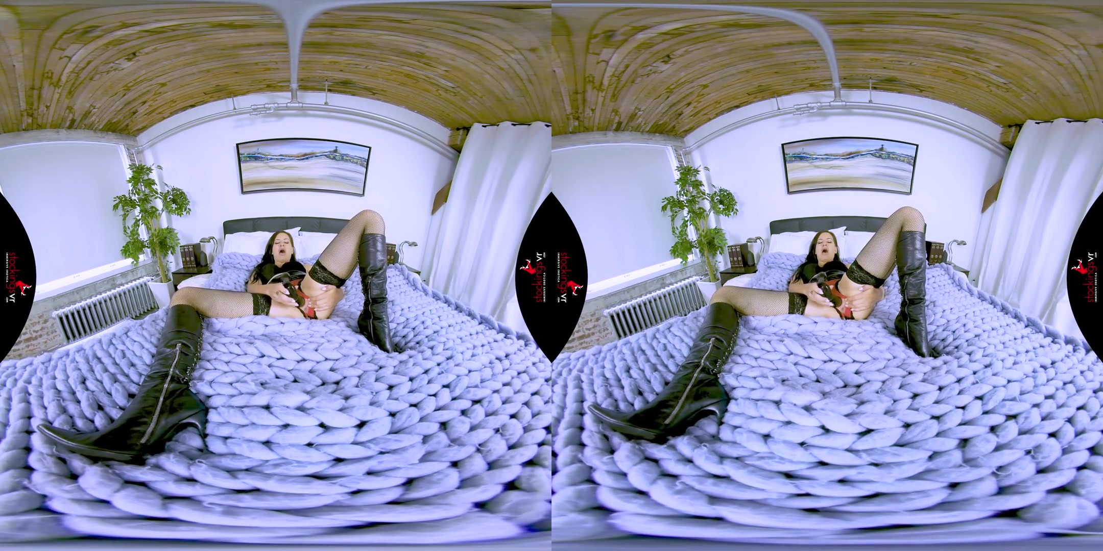 Strap On Devotion Miss Tindra Frost, the Scottish Milf - Sexy and Busty Brunette with a Thick Black Dildo