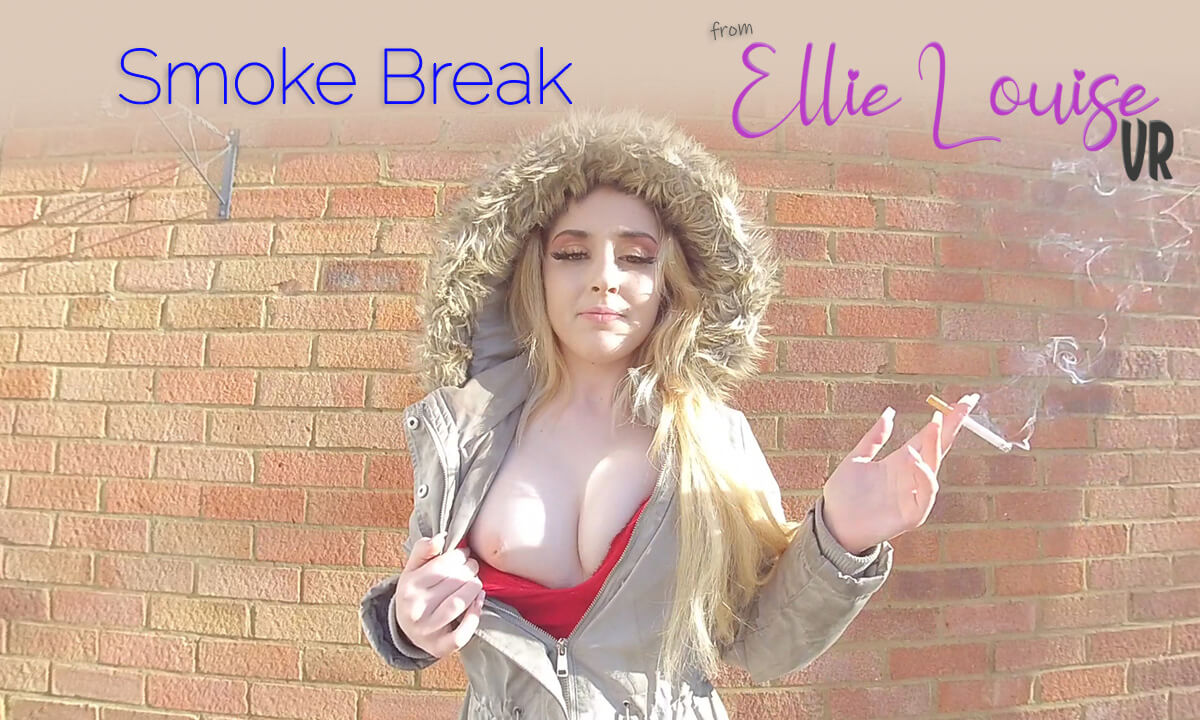 Smoke Break - Blonde teen 18+ Amateur Smoking - SexLikeReal