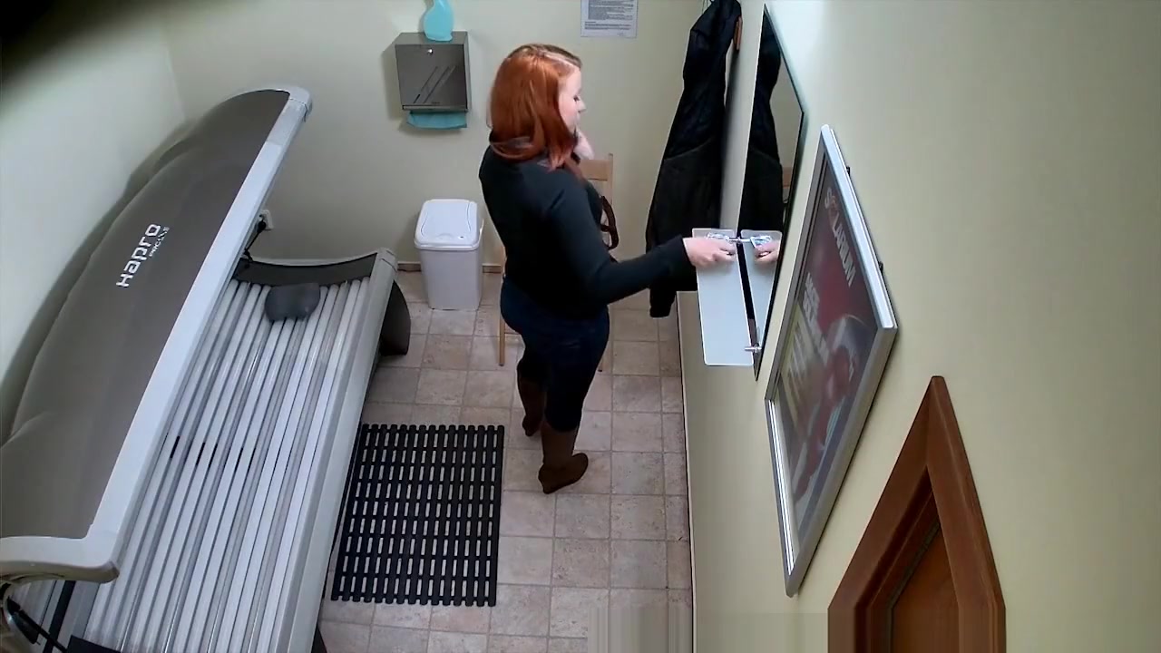 Stunning teen 18+ RedHead Girl with Big Natural Tits in Solarium