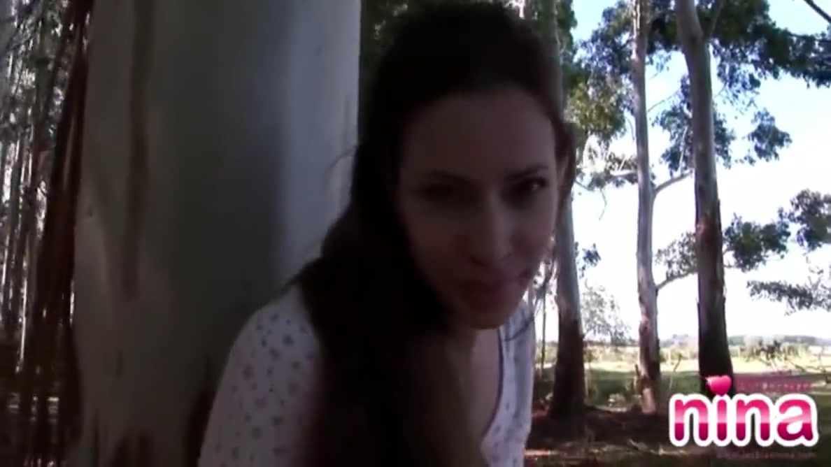 Lesbian Nina Playing Pussy Outdoor Tease
