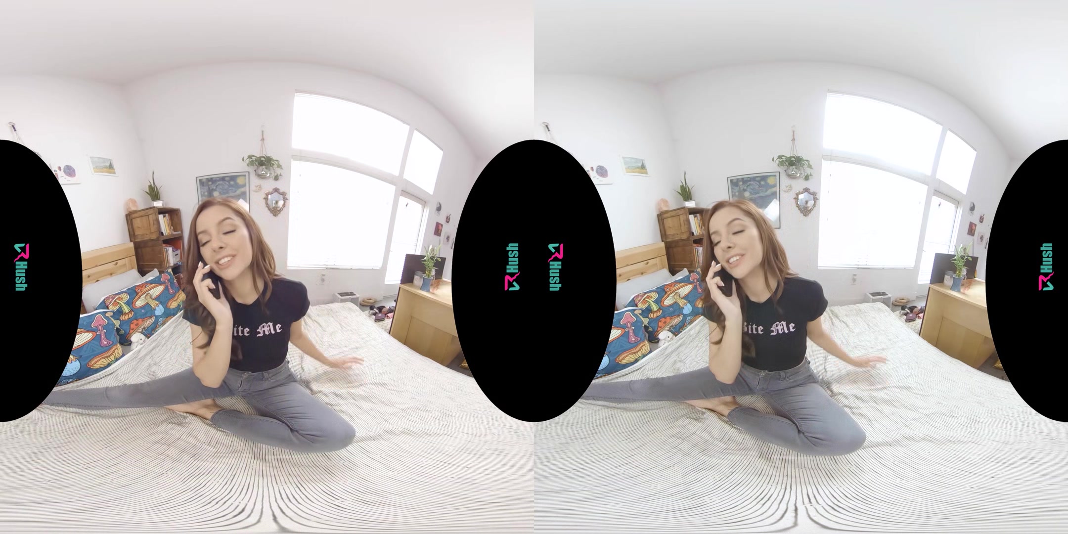 VRHUSH Vanna Bardot rides her landlords cock