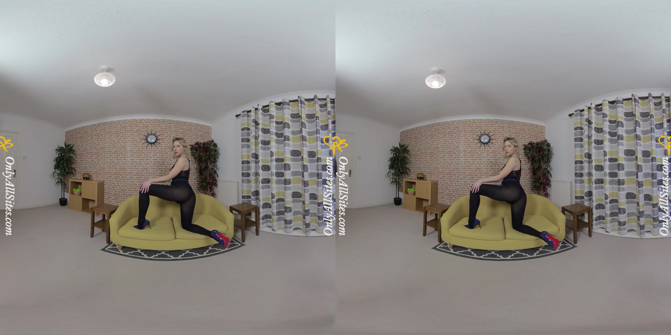 Aston Wilde - teen 18+ in Black Pantyhose - OnlyTease
