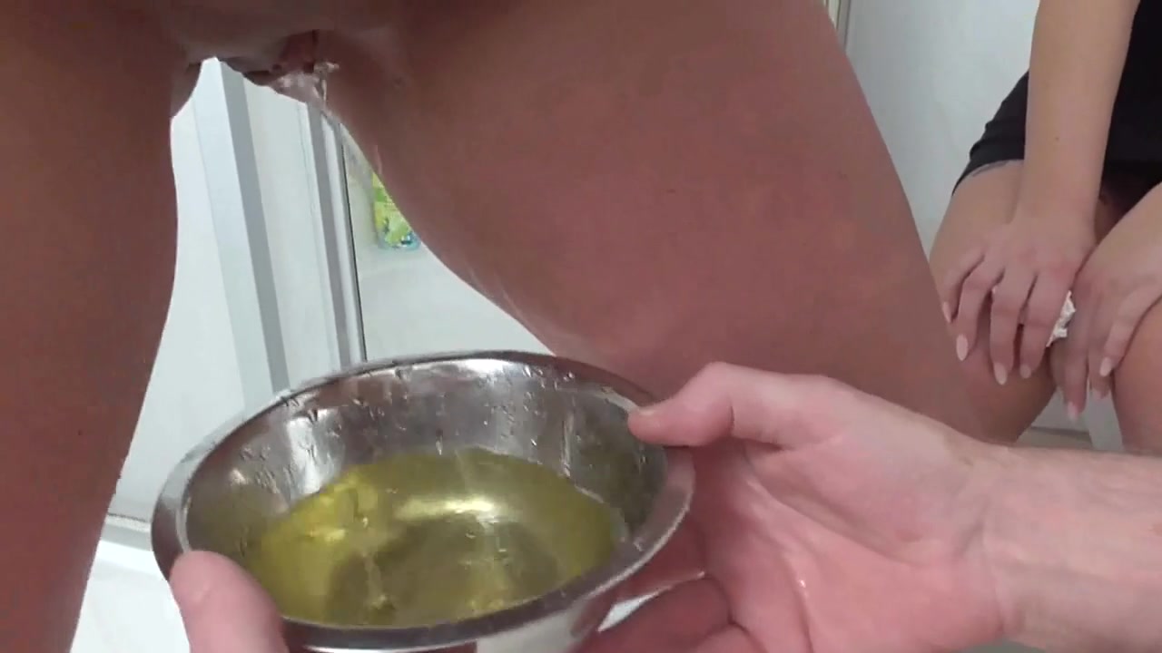 Piss drinking from pet bowl by Femdom Austria