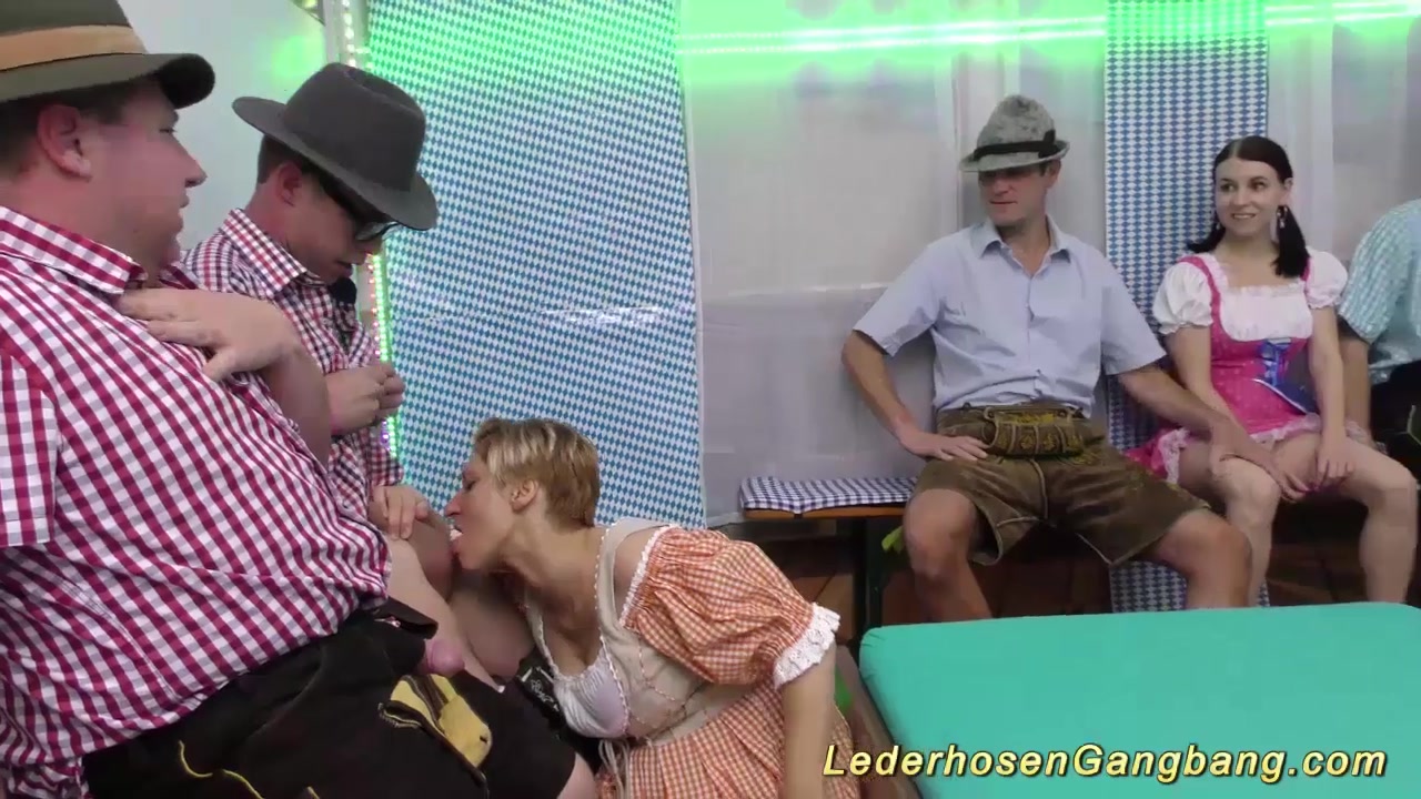 wild german lederhosen groupsex orgy
