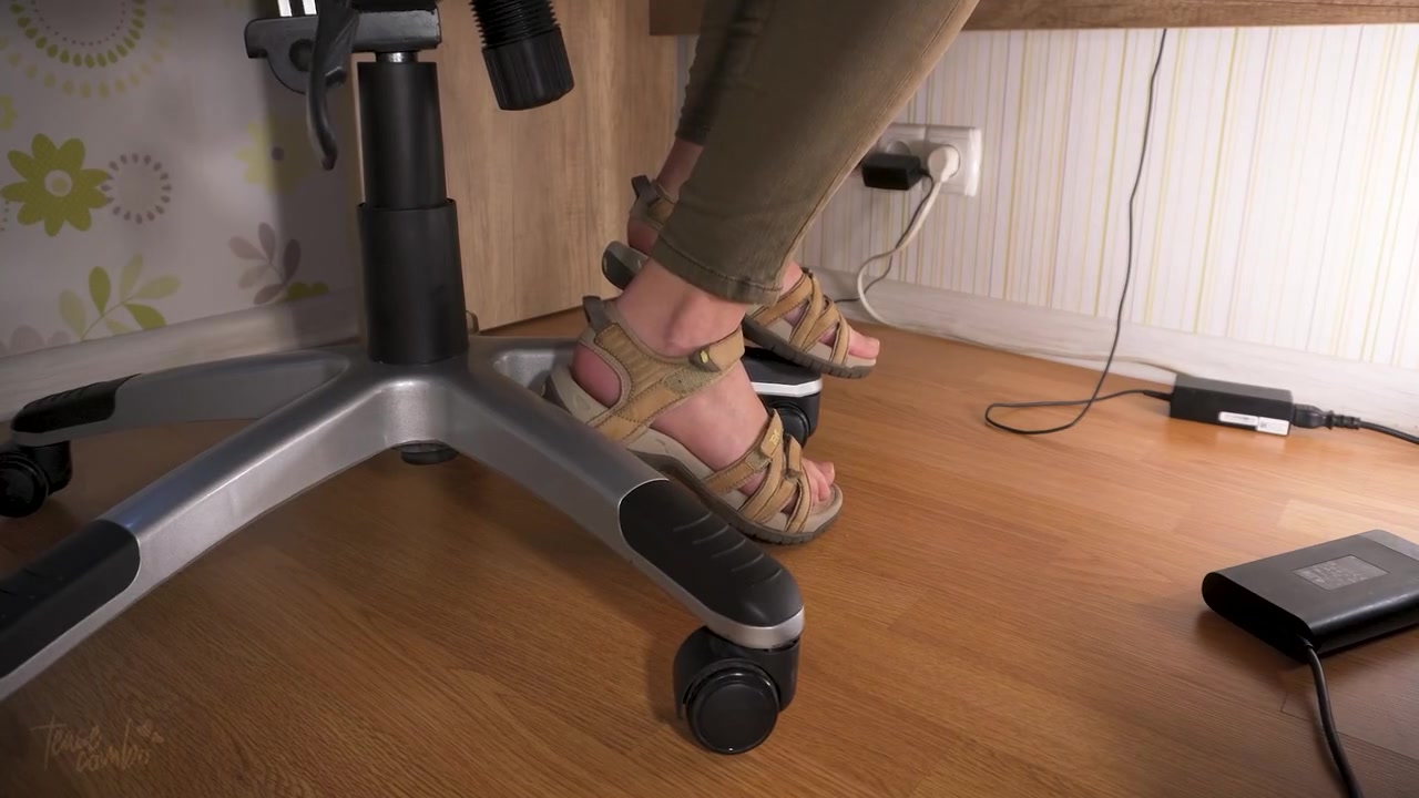 Worship My Sexy Feet In Worn Sandals Under Table