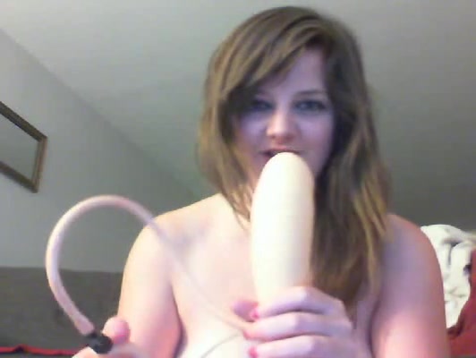 Enjoy the view of her pussy while she fucks it