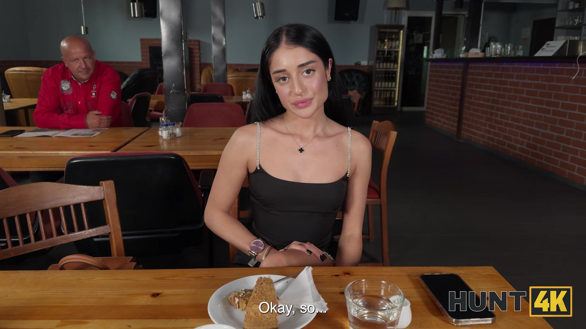 HUNT4K. Teen in high heels was shy to talk, but wasn’t shy to ride and suck huge Hunter’s cock in the toilet