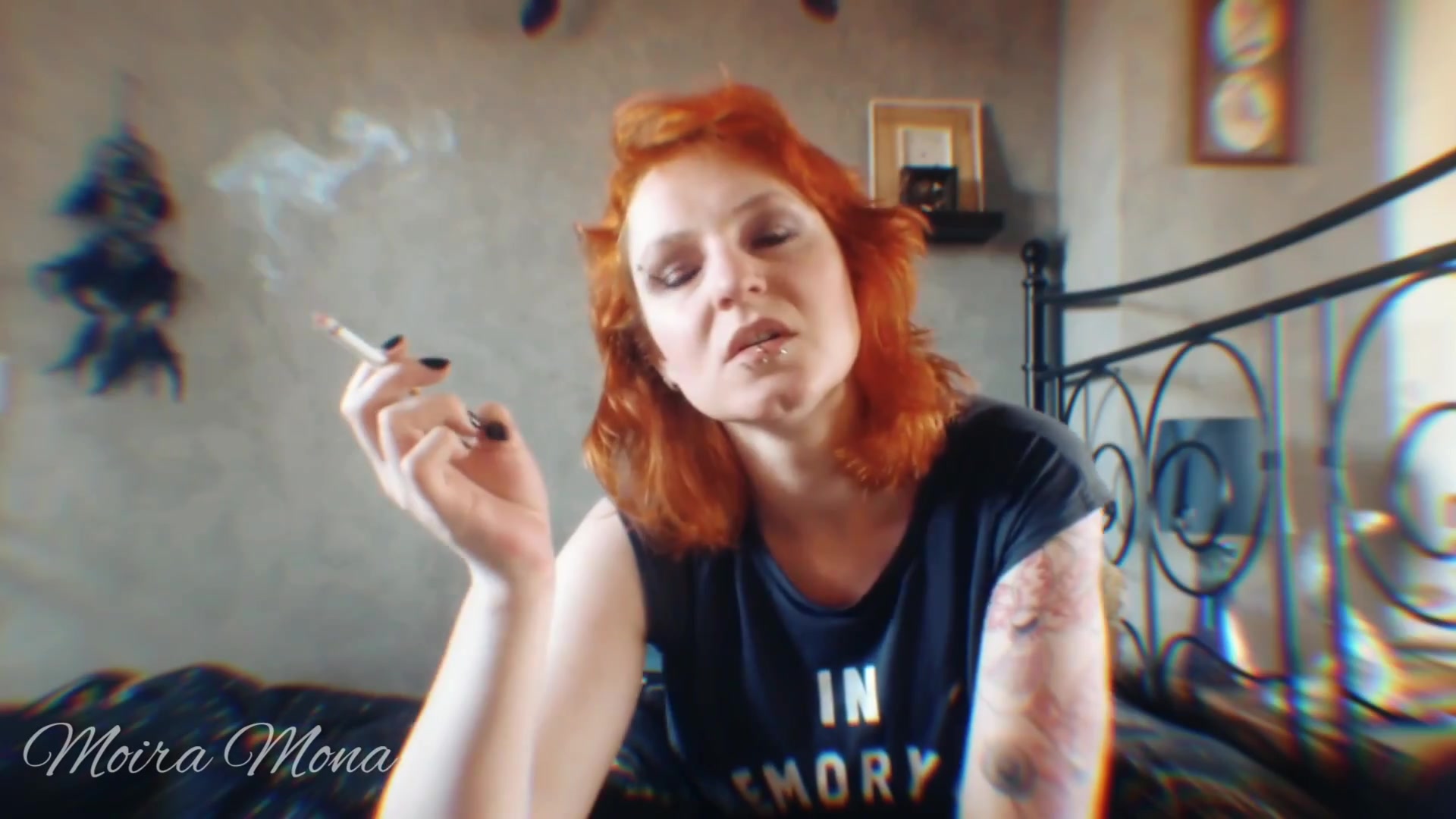 Casual Smoking Rock Chick