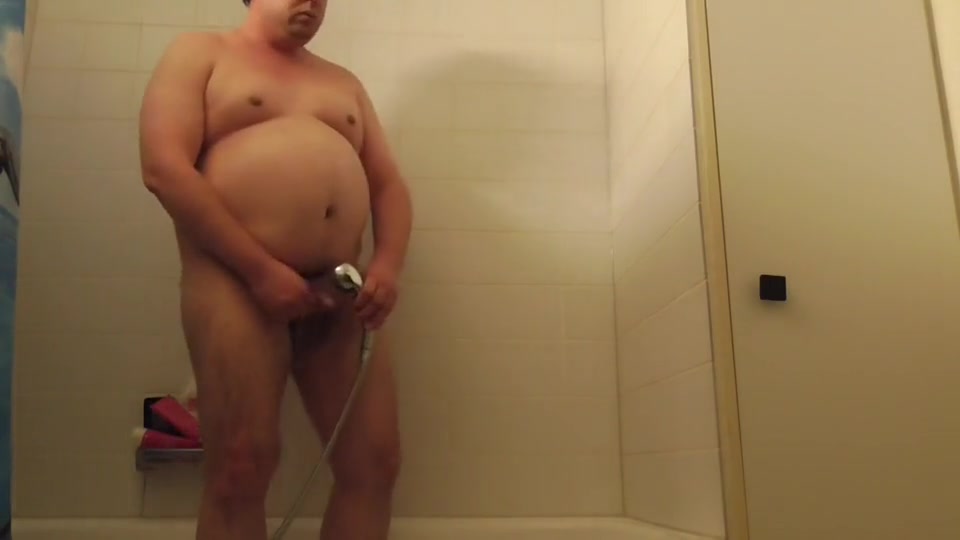 Fat Naked Step daddy In The Shower