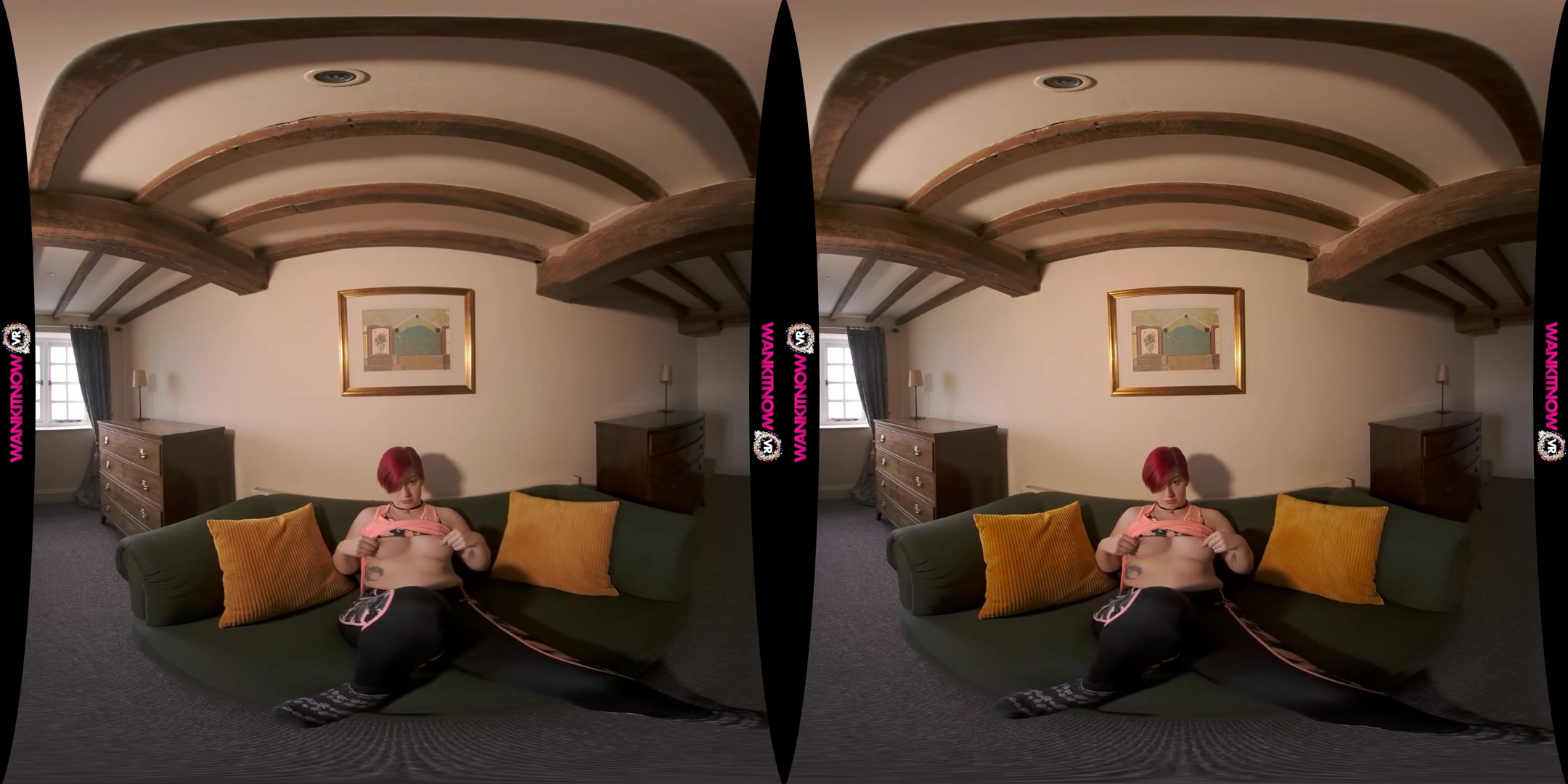 Thong Snatcher - Taboo Striptease with Short Haired Redhead