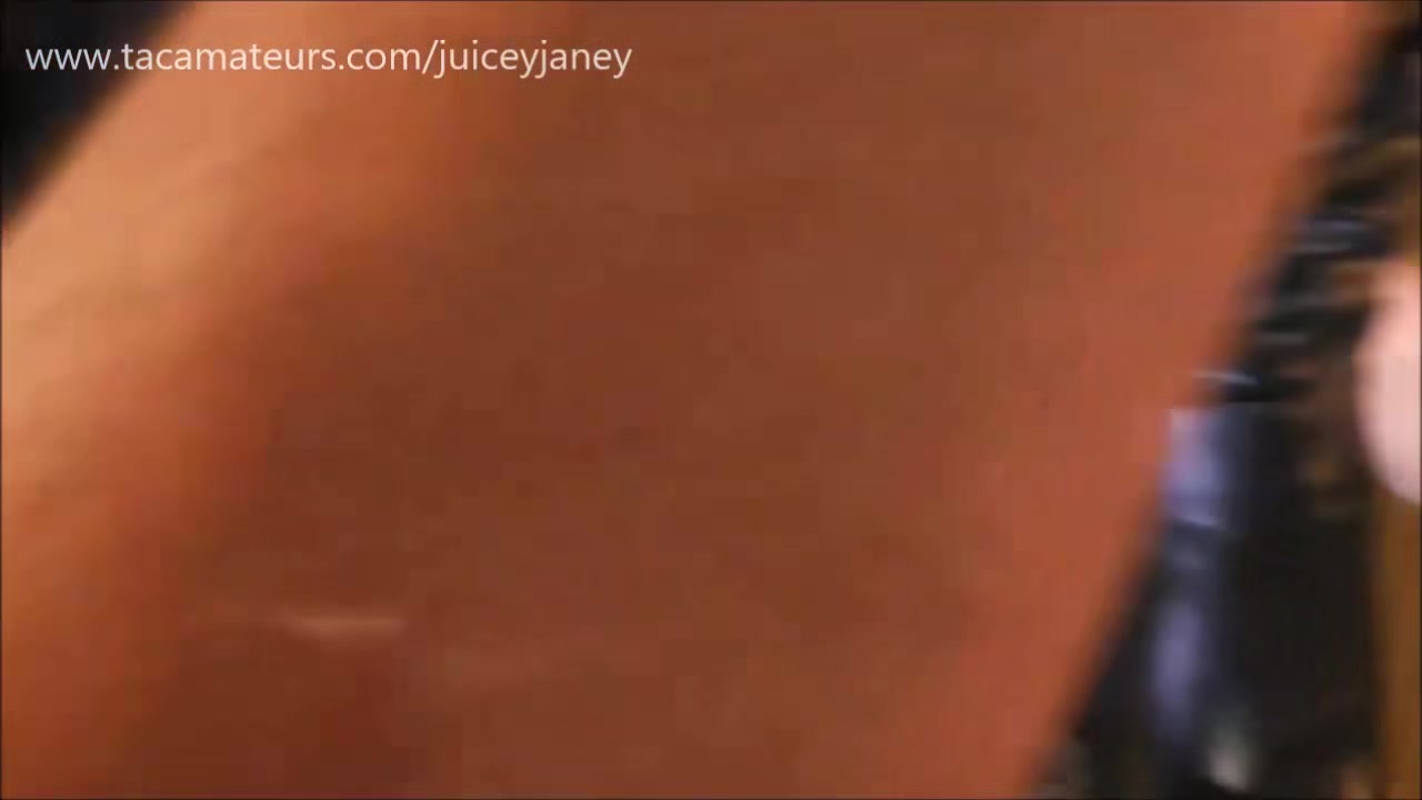 Busty MILF Juicey Janey gets her hairy pussy pounded and creampied