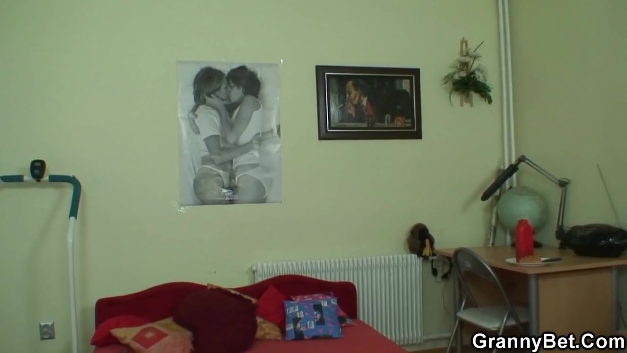 He Brings Hungry Blonde Grandma Home For Play