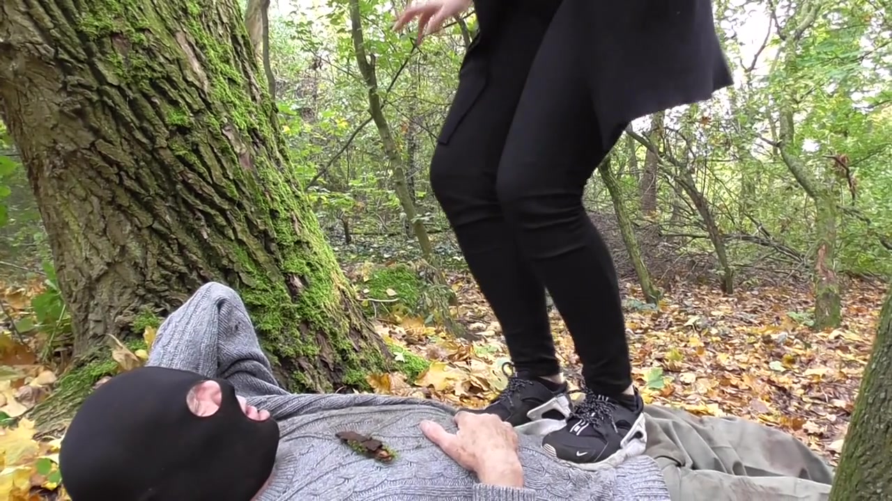 Trampling session in the wood, for the poor man by Femdom Austria