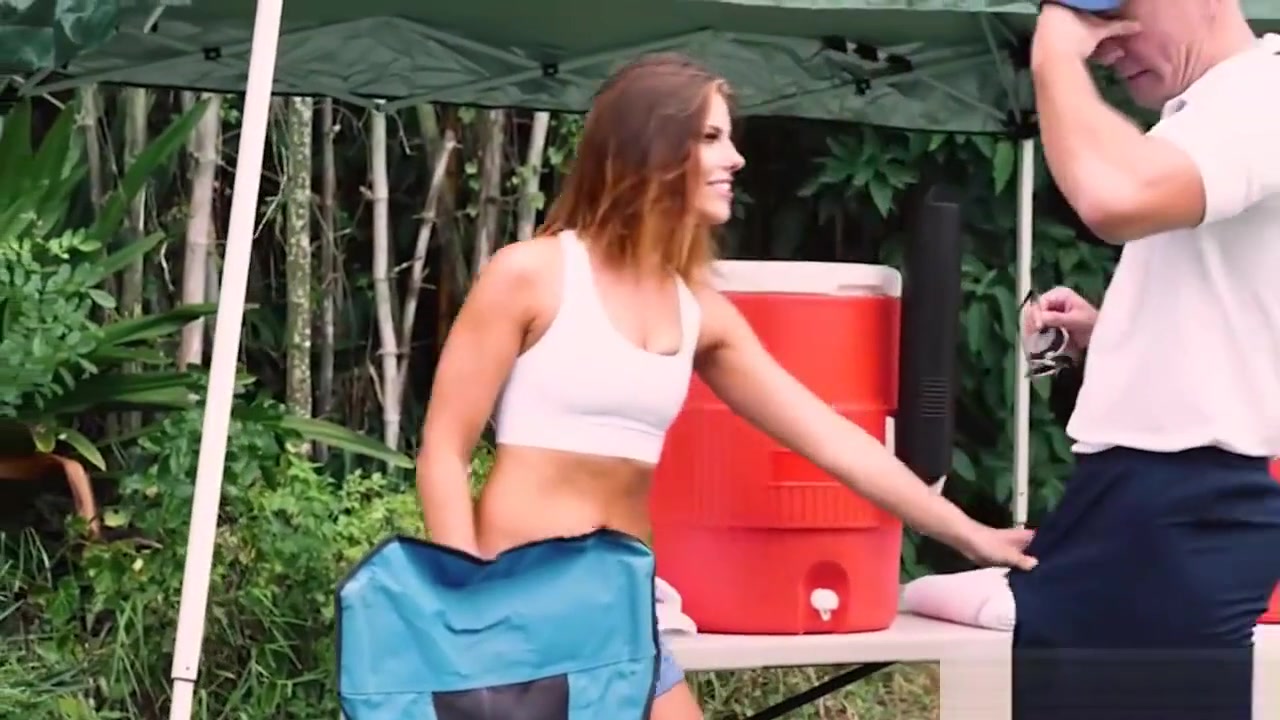 Adriana Chechik Pounded By Soccer Coach At The Bleacher