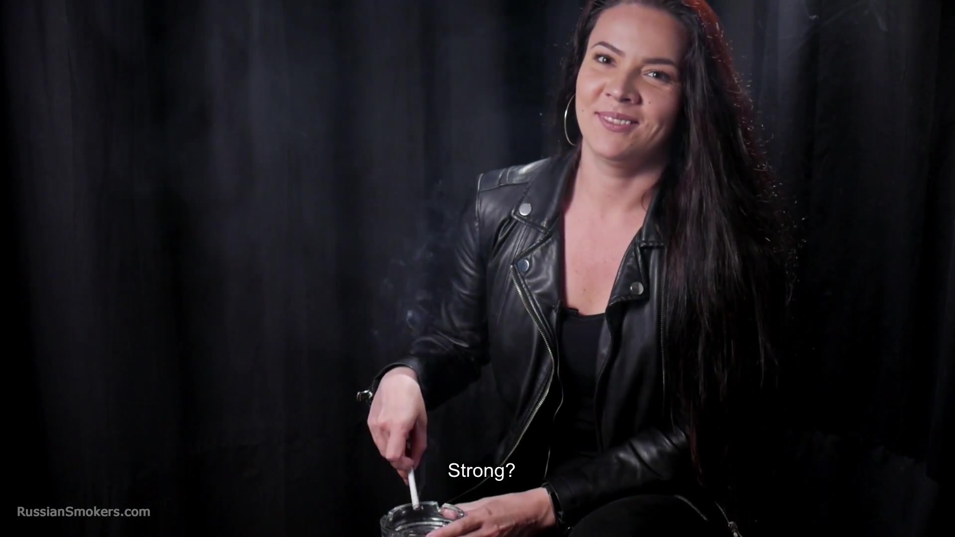 Fitness Instructor Tanya Is Smoking Terrible Taste Cigarette