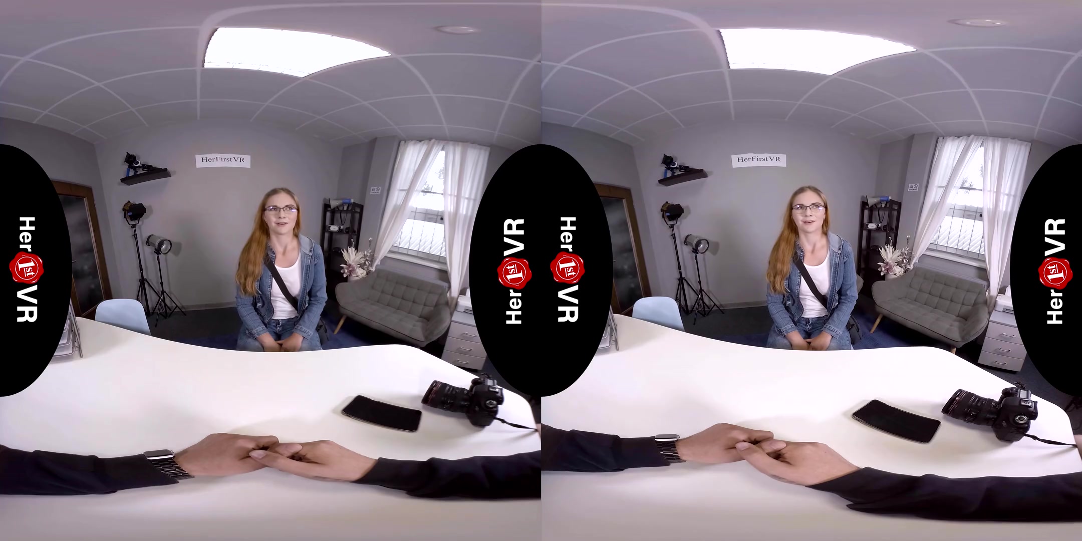 Katie - First VR Casting; Amateur MILF Solo - SexLikeReal