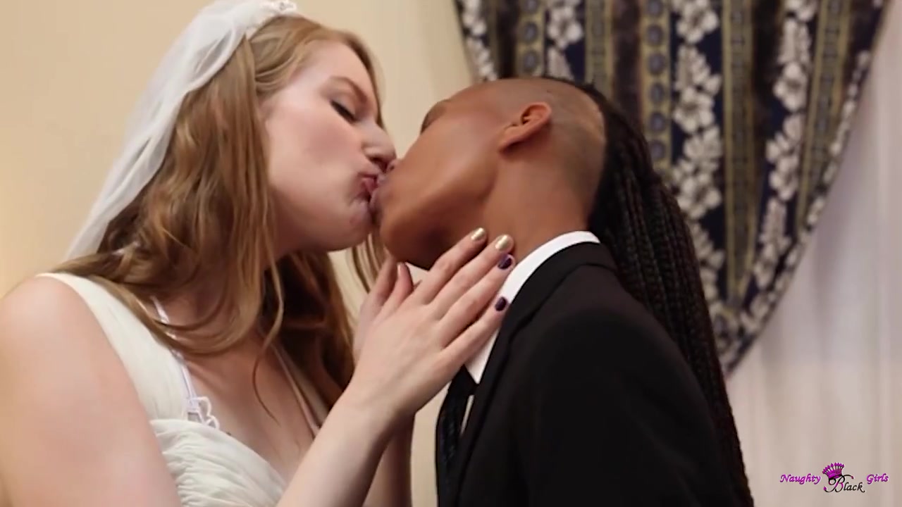 Freshly Married These Lesbians Get Down For Sensual Interracial Sex With A Huge Sex Toy