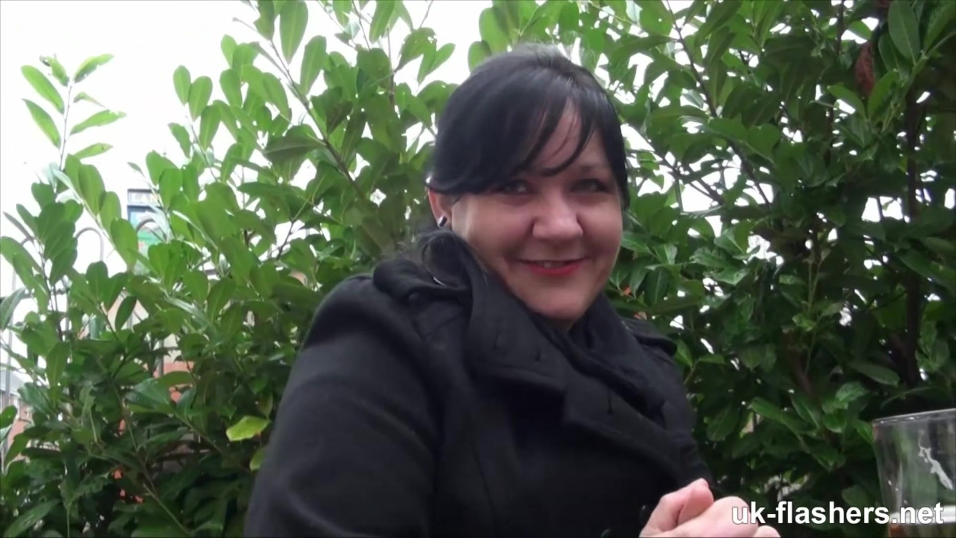 Can you Take that Off for Us? UK Housewife on the Streets at UK-Flashers