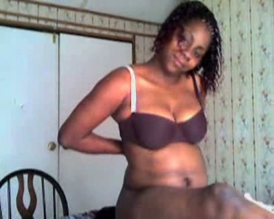 Cute black chick undressing
