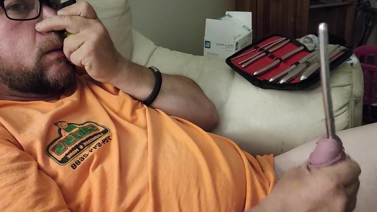 Sounding My Cock Till I Cum With 9-10mm Rod