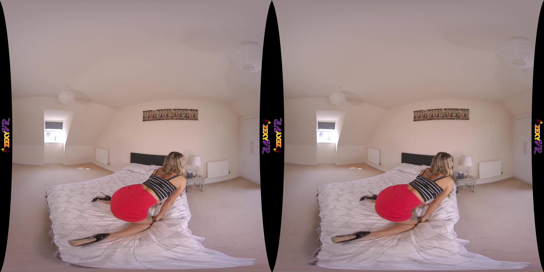 The Best View - Amazing Babe Stripping on the Bed