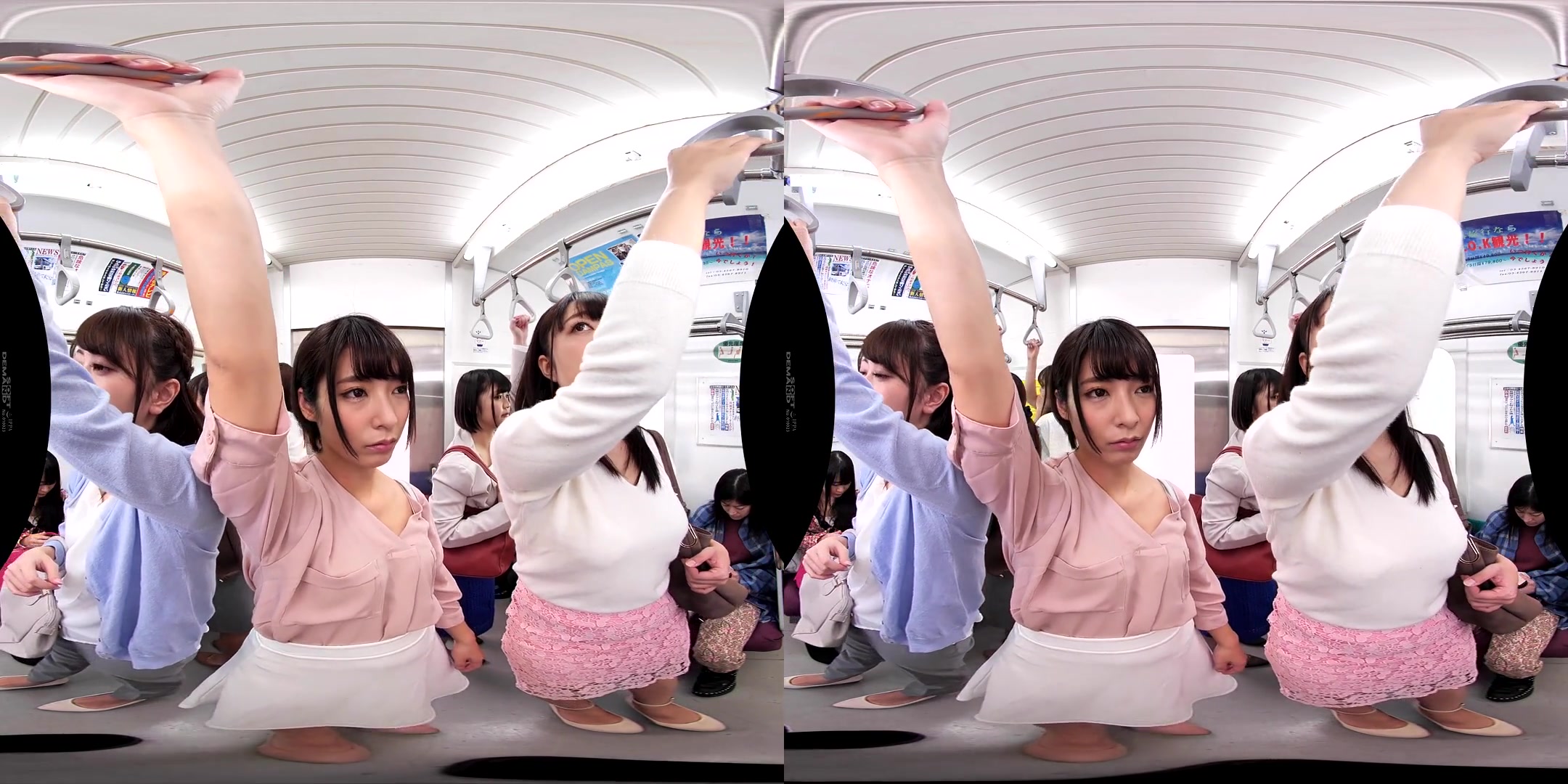 Packed in a Train Car and Surrounded by Nothing but Women! - Public