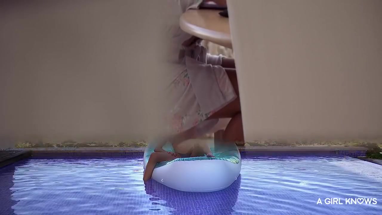 Dives Into Skinny Pool Romance With Brunette Passion - Anya Krey And Megane Lopez