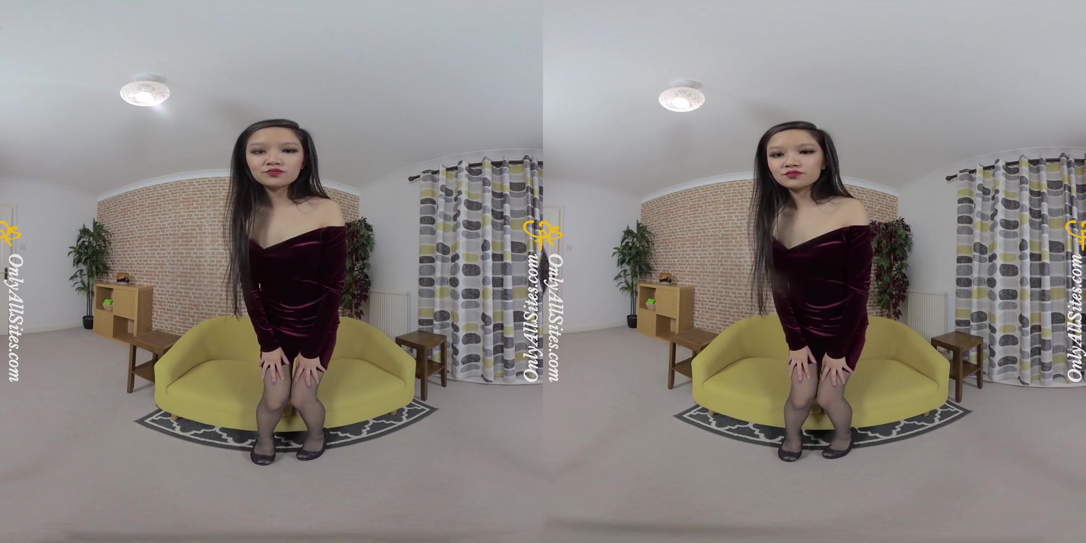 Louisa Lu - Sexy Asian Girl; Asian Goth Girl Striptease