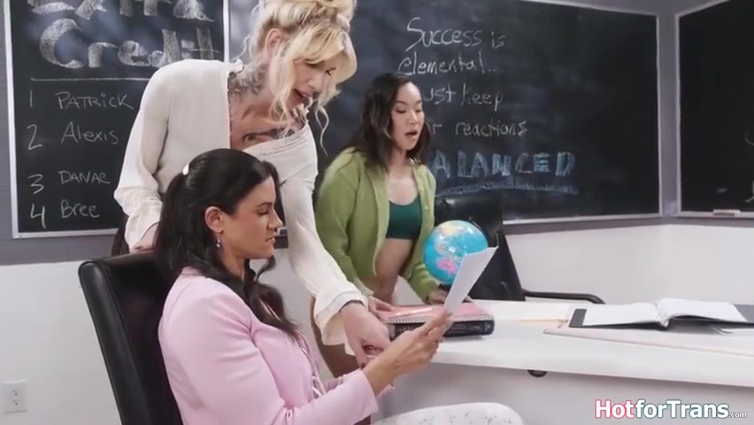 Kimmy Kimm And Penney Play - Tgirl Teacher Fucks Her Student 18+ Ifo Milf