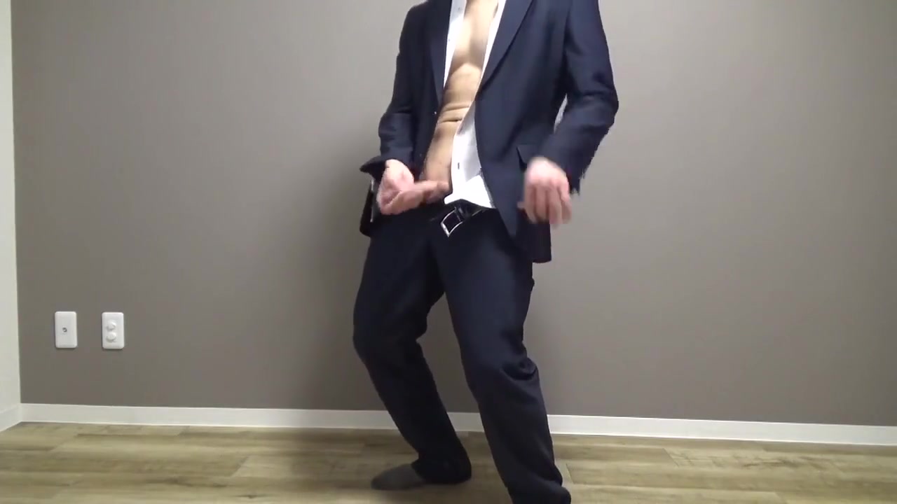 A Perverted Businessman Gets Horny On His Way To Work And Ejaculates Profusely In His Suit