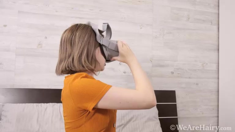 Abby enjoys virtual and self sex in bed - WeAreHairy