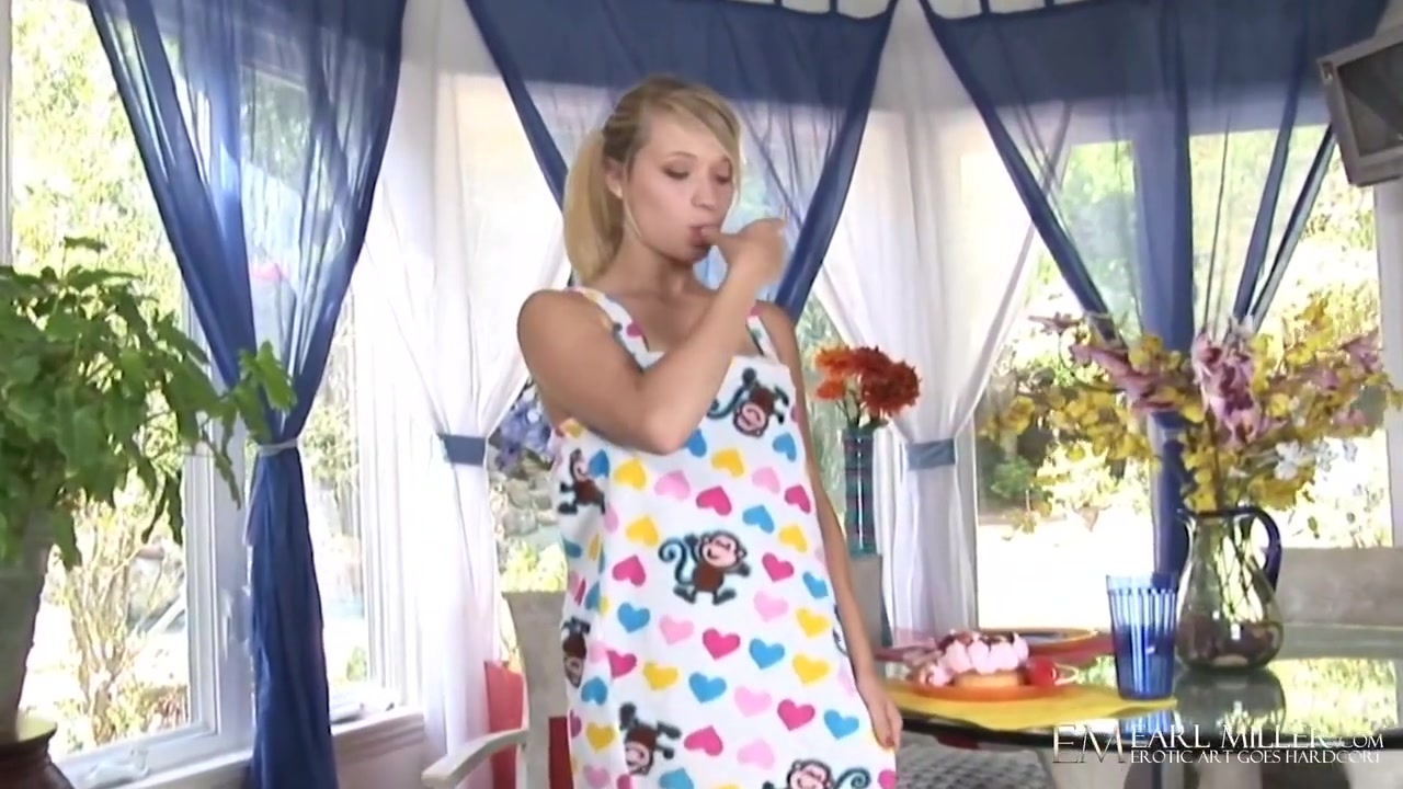 Blonde Coed Eats Cake Naked Before Banging Her Red Dildo! - Teagan Summers