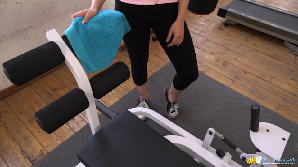 Millie Fenton in Gym Cleavage - DownblouseJerk
