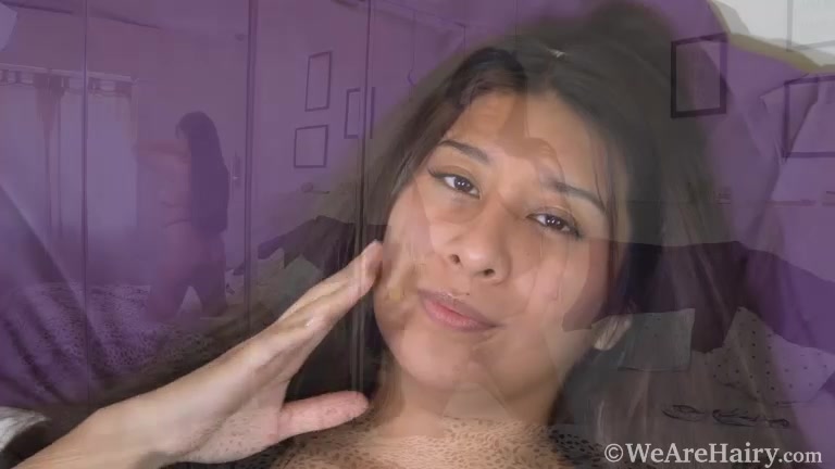 Valentina masturbates in her purple bed