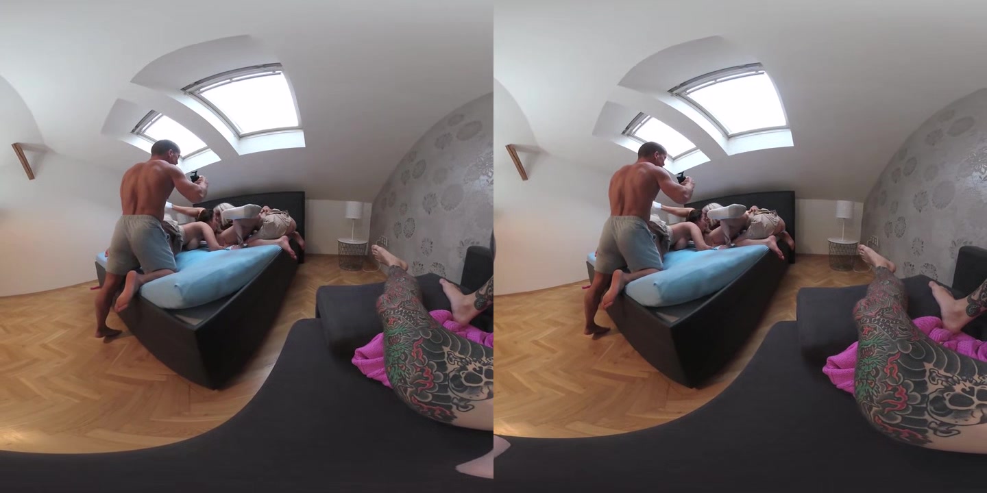 StepDad Rimming Threesome w Foxy Floozies Jennifer Mendez & Tabitha Poison - PornoDanVR