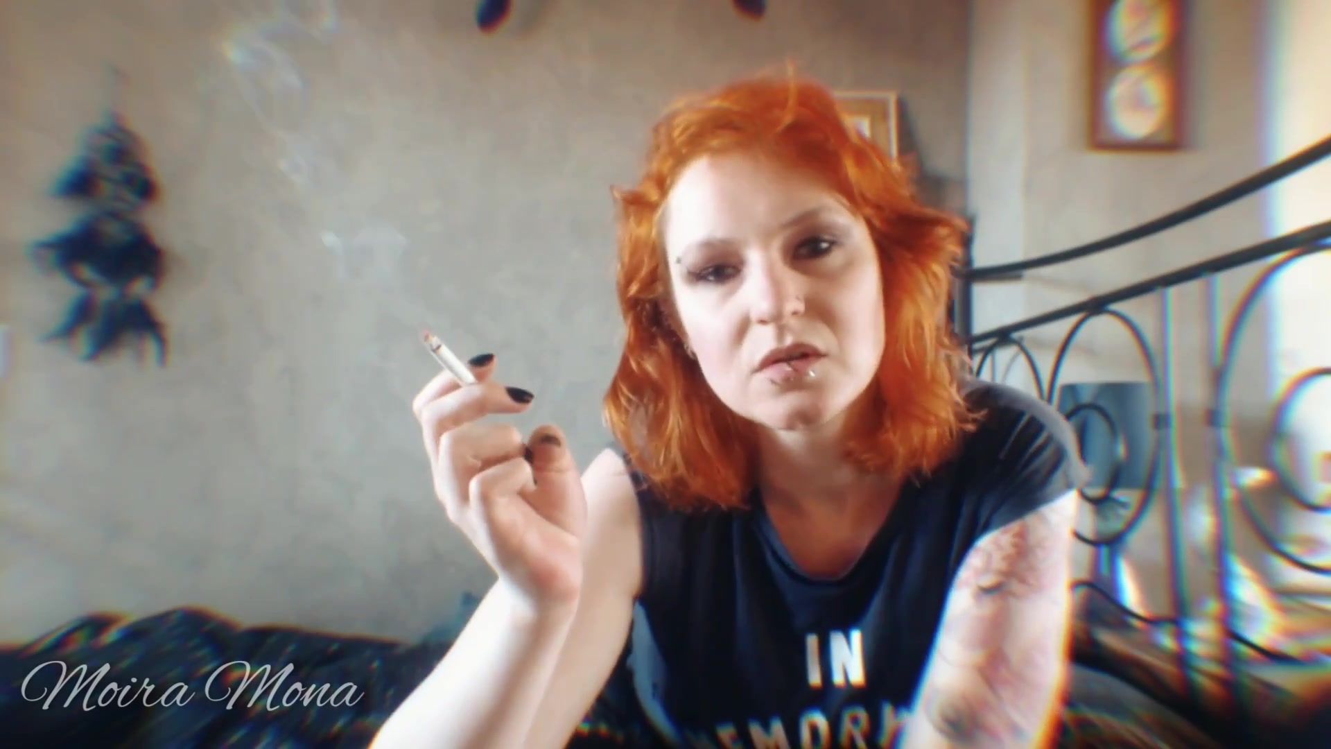 Casual Smoking Rock Chick