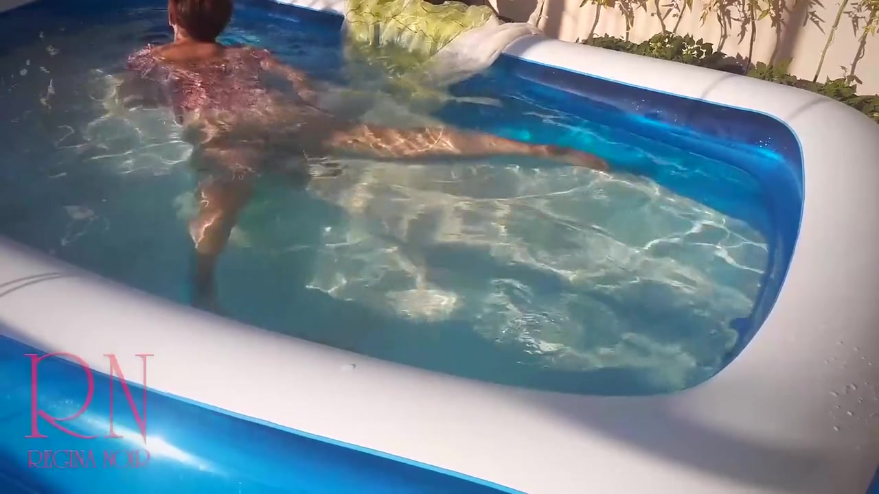 Elegant And Flexible Babe Swimming Underwater In The Outdoor Swimming Pool. Swimmingsuite