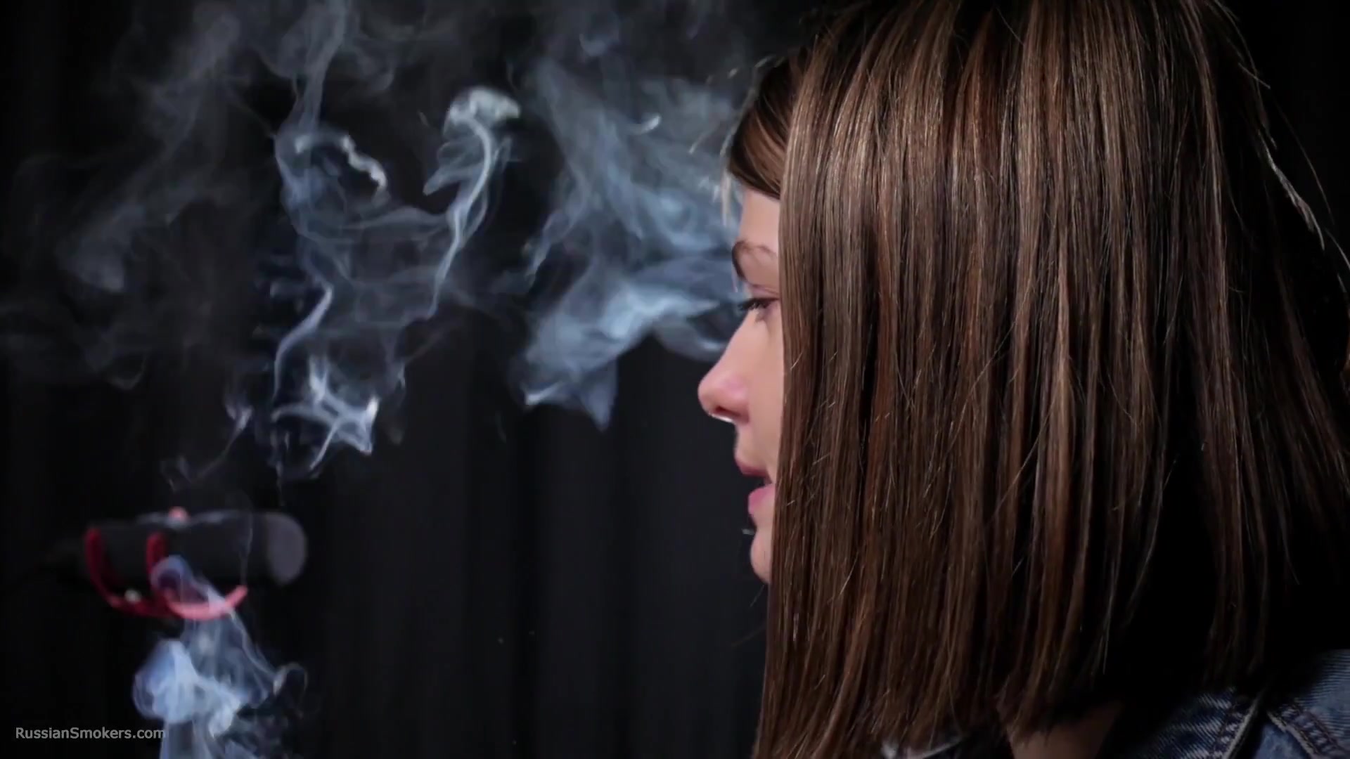 Side View Of Smoking 100mm Cigarette