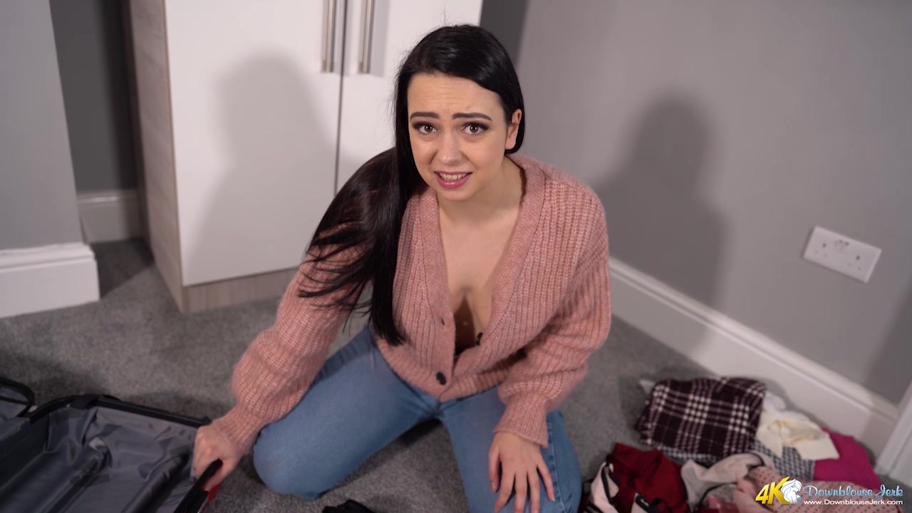 in Revealing Cardi - DownblouseJerk