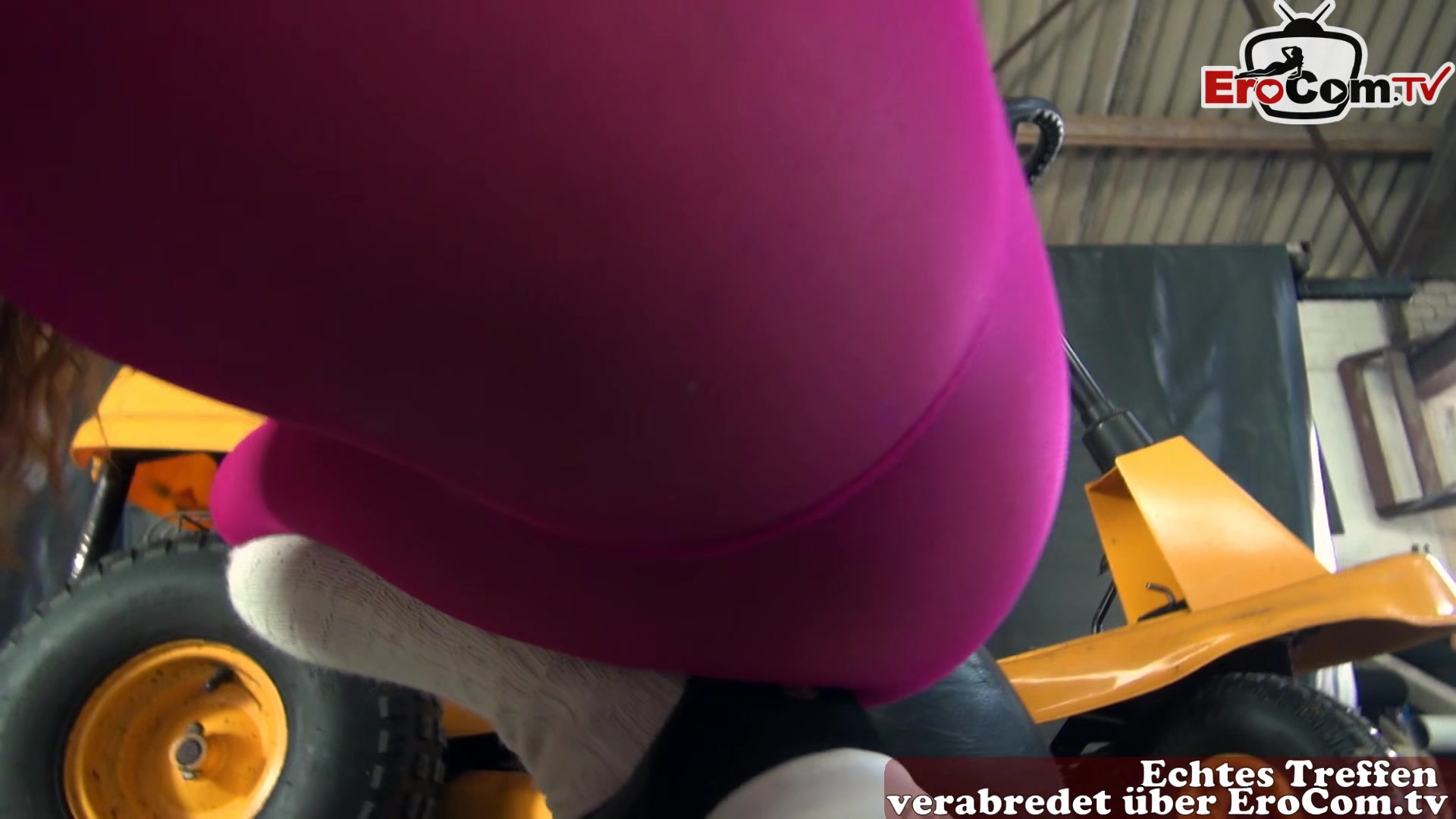 German skinny girl in pink Pantyhose fucked in pussy