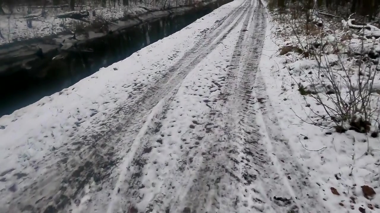 Chest And Slapping Tits In Winter Forest