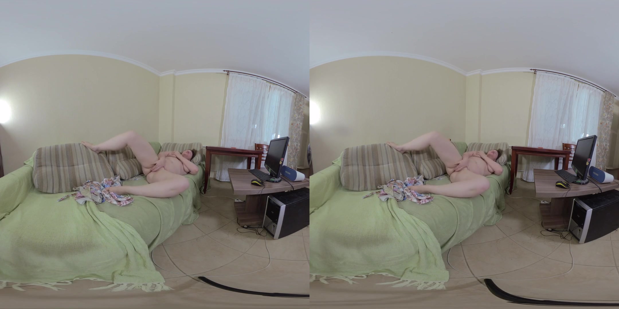 Big Tits Milf Eva White Home Alone at Night - Big Tits Amateur BBW