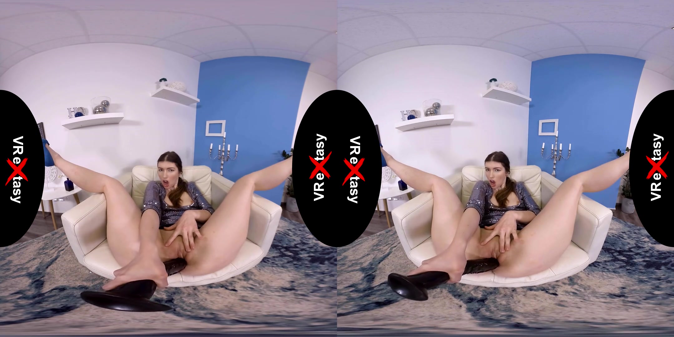 Susan Ayn - Solo with Big Toy; Busty Brunette Amateur Solo