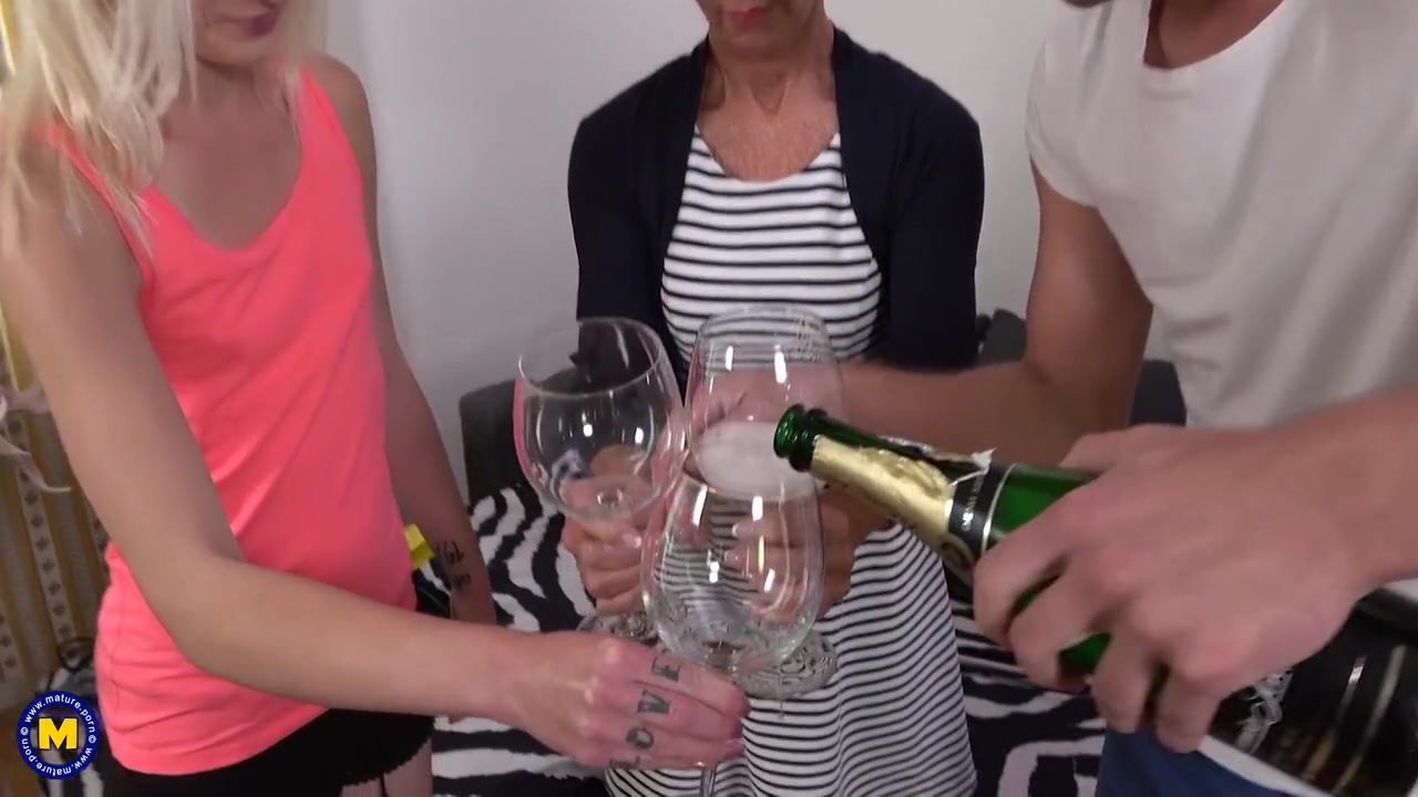 Granny Teaches A Young Couple The Ways Of Steamy Sex