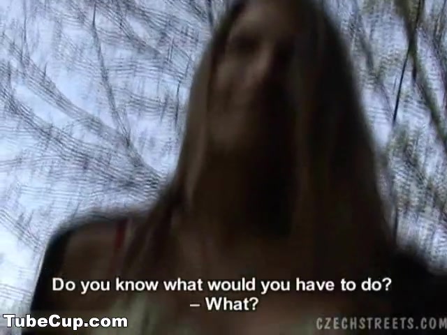 Czech teen 18+ Silvie sucks and fucks in the open field