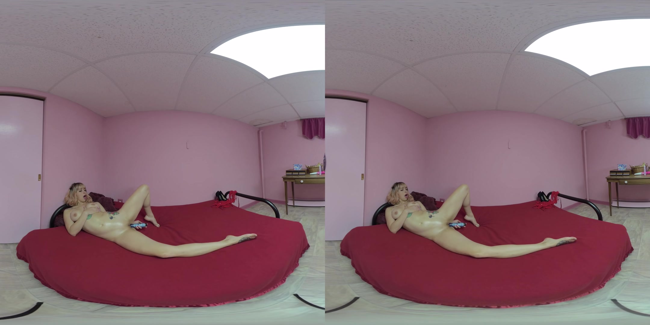 Ashenn Fire Strips Off Her Lingerie To Play With A Dong - ChickPassVR
