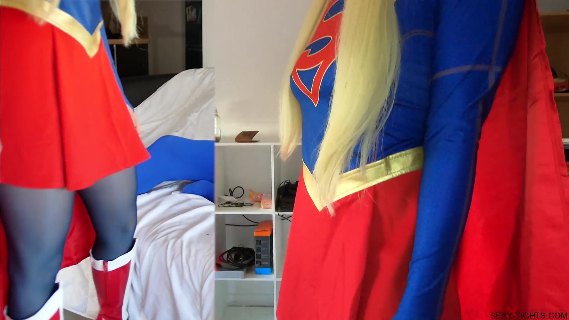 157 Gabi Gold Is Supergirl Fucked With Blue Nylon - Sex Movies Featuring Sexy Tights