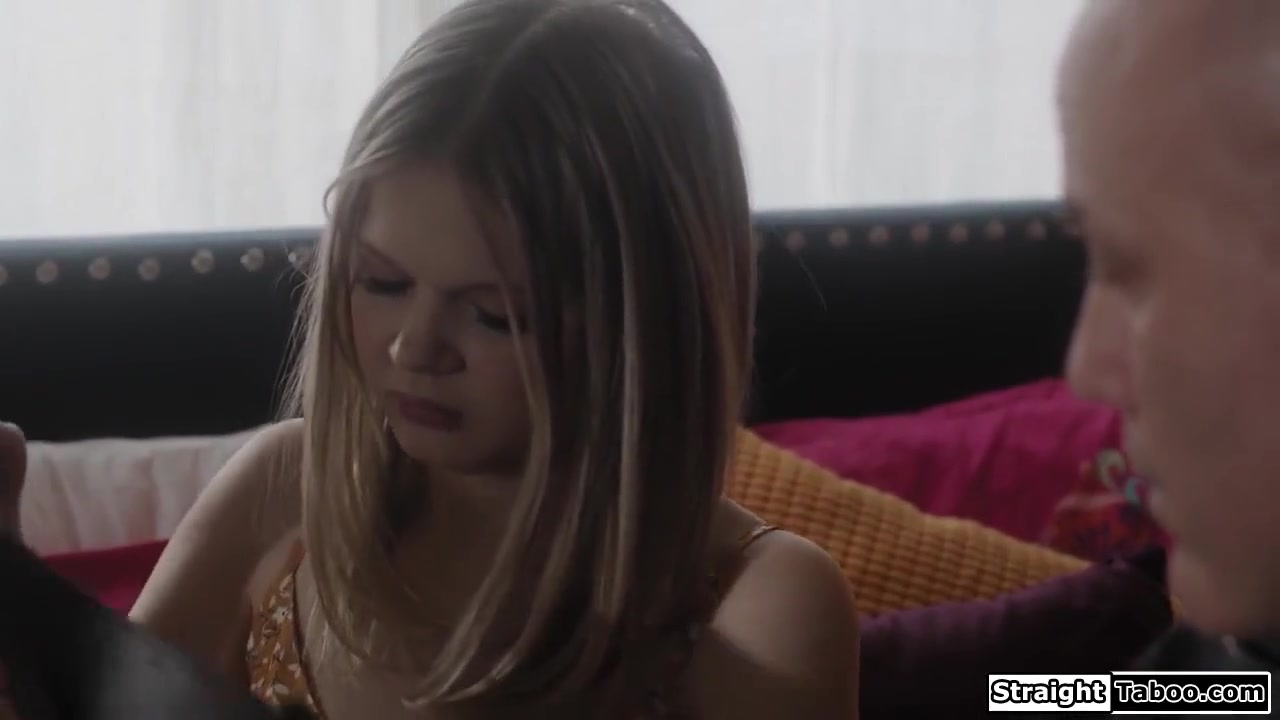Stepdad Convinces Stepdaughter To Fuck With Horny Blonde And Coco Lovelock