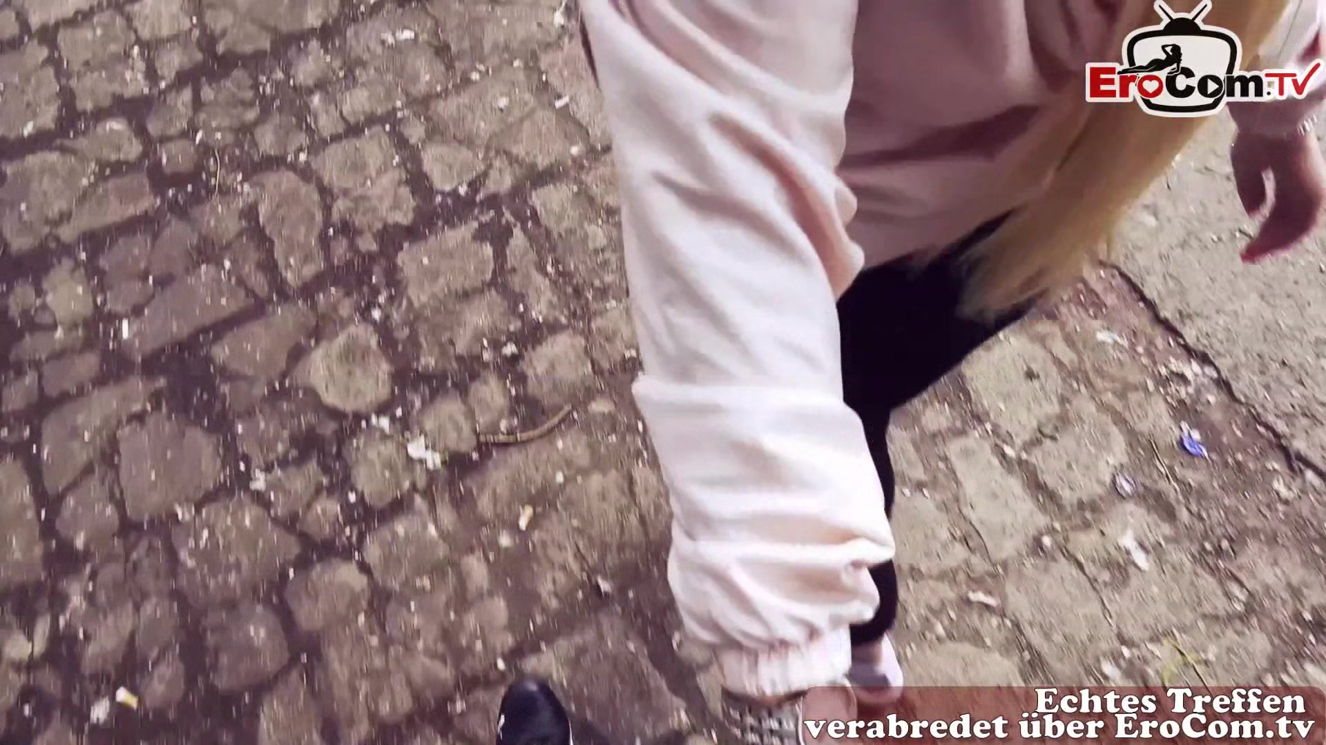 Public Flashing Sexdate with blonde Street slut in Berlin