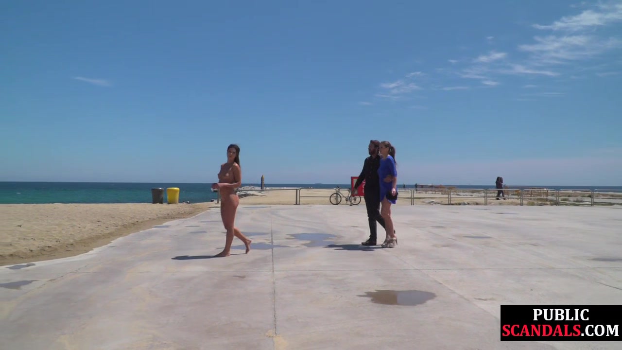 Public euro walks and crawls outdoors in front of strangers